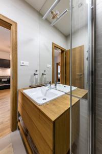 Koupelna v ubytování Lúčnica apartments Tále