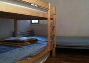 1 dormitorio con 2 literas en una habitación en Auberge de Jeunesse Chez Mc Donald, en Zevaco
