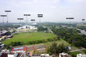 Letecký snímek ubytování AZFA Duplex Suite at De Centrum Putrajaya Bangi FREE WIFI