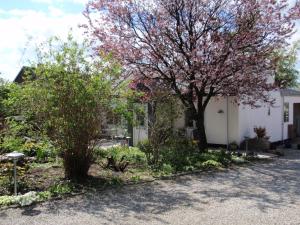 una casa con un albero nel cortile di Aarhus Syd Holiday Apartment a Beder