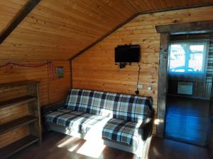 TV a/nebo společenská místnost v ubytování Котедж Віадук + 59 fotografií