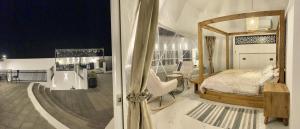 Postel nebo postele na pokoji v ubytování شاليه الروح AlRooh Chalet