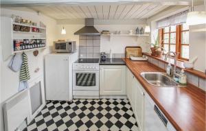 Kuchyň nebo kuchyňský kout v ubytování Cozy Apartment In Samsø With Wifi