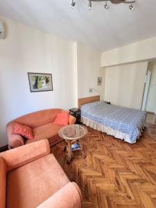 - un salon avec un canapé et un lit dans l'établissement Asen 36 Apartment, à Sofia