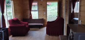 Χώρος καθιστικού στο Cabaña puqueldon-lemuy chiloe