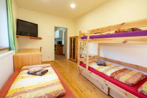 Posteľ alebo postele v izbe v ubytovaní Apartmány Petra