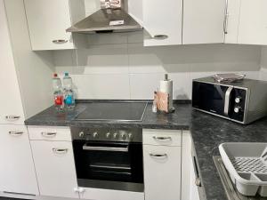 Kuchyň nebo kuchyňský kout v ubytování El Greco Ferienwohnung