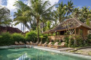 RUMAH KAYU RESORT内部或周边的泳池
