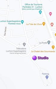 Blick auf Studio cosy et calme 495 bagnère de luchon aus der Vogelperspektive