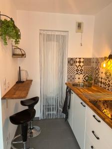 A cozinha ou cozinha compacta de Snug & Cosy proche gare PartDieu, accès facile aéroport et Eurexpo
