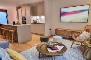 Ruang duduk di Stunning Luxury Townhouse in Centre of Manchester