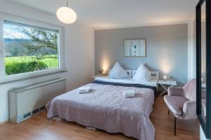 Postel nebo postele na pokoji v ubytování Appartement-Marienrode