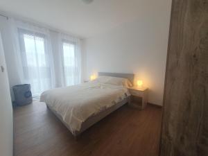 Un pat sau paturi într-o cameră la Divcibor 23