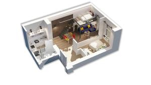 Půdorys ubytování Kurkowa GamaHome Cozy Apartments