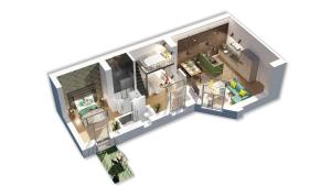 Půdorys ubytování Kurkowa GamaHome Cozy Apartments