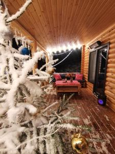 Деревянный дом durante l'inverno