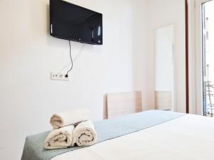 Postel nebo postele na pokoji v ubytování Pension Yoldi