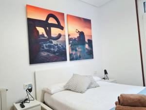 Postel nebo postele na pokoji v ubytování Pension Yoldi