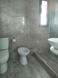 a bathroom with a toilet and a sink at UMMA Mendoza in Mendoza