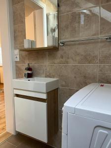 Koupelna v ubytování Ferienwohnung Alpina