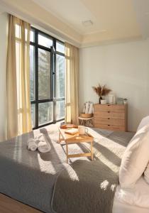 Posezení v ubytování Modern apartment In Dilijan with great view