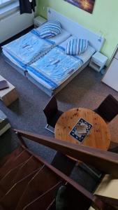 Ein Bett oder Betten in einem Zimmer der Unterkunft Das Ferienhaus am Ostseestrand