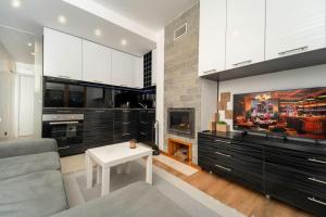 Η κουζίνα ή μικρή κουζίνα στο Stylish Cozy Studio with fireplace
