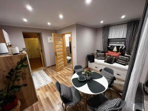 Kuchyňa alebo kuchynka v ubytovaní Apartamenty na Galicówce