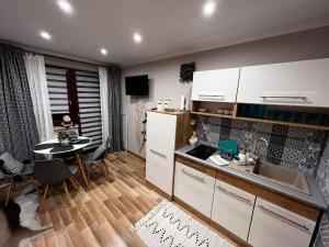 Kuchyňa alebo kuchynka v ubytovaní Apartamenty na Galicówce