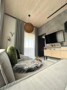 A television and/or entertainment centre at Apartmán FREYA