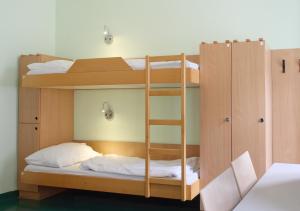 Cama ou camas em um quarto em Jugendherberge Wien - Myrthengasse