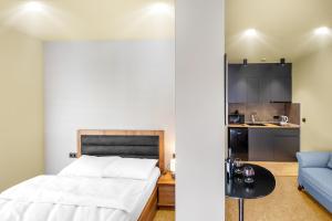 Voodi või voodid majutusasutuse LALO Hotel Abastumani toas