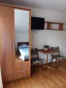 Postel nebo postele na pokoji v ubytování Szarotka Pienińska