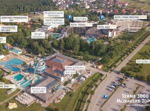 Pohľad z vtáčej perspektívy na ubytovanie Apartment Trobentica 40 Moravske Toplice - SPA
