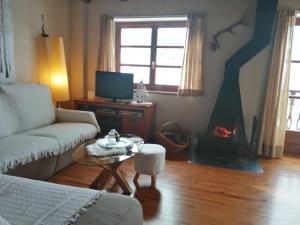 Televízia a/alebo spoločenská miestnosť v ubytovaní Precioso triplex con jardín y Wifi Puig Falcó 1