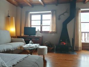 Televízia a/alebo spoločenská miestnosť v ubytovaní Precioso triplex con jardín y Wifi Puig Falcó 1