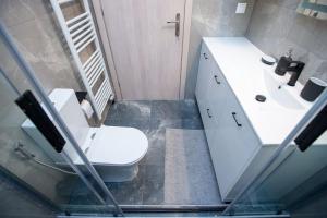 A bathroom at Downtown luxury apartment with backyard