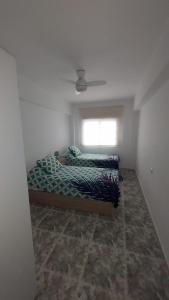 - une chambre avec 2 lits et une fenêtre dans l'établissement PISABEL, à Sanlúcar de Barrameda
