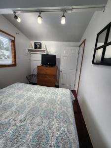 Uma TV ou centro de entretenimento em Plainview Motel
