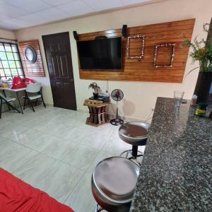 Istumisnurk majutusasutuses Casa-cabaña Jefe Indio /Playa Cacique