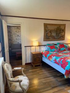 Château du Boulay Morin客房内的一张或多张床位