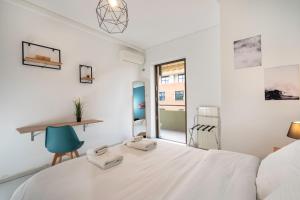 Posteľ alebo postele v izbe v ubytovaní Relaxing 1bd apt. w/private balcony