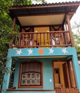 En balkon eller terrasse på Estrela da noite