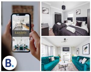 a person taking a picture of a hotel room at Modern house - City Centre - Contractors Hub, Families, Free Parking by Luxiety Stays in Southend-on-Sea