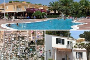 2 foto di una piscina in un resort di Lulu Menorca Modern apartment 300m from Cala Blanca beach a Cala Blanca