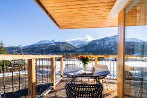 Vue générale sur la montagne ou vue sur la montagne depuis l'appartement