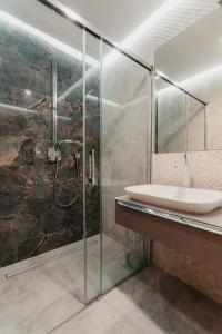 Kúpeľňa v ubytovaní Apartamenty Sobiczkowa