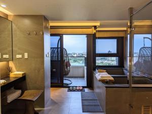 Postelja oz. postelje v sobi nastanitve 溫朵莉 Wendoly's Hot Spring Suite