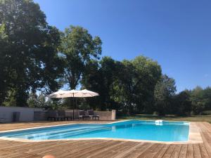 Bazén v ubytování Chateau de la Coutere nebo v jeho okolí
