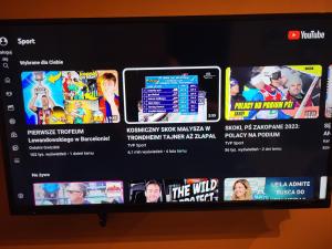 Televízia a/alebo spoločenská miestnosť v ubytovaní Apartament Bystra Woda 28 z garażem